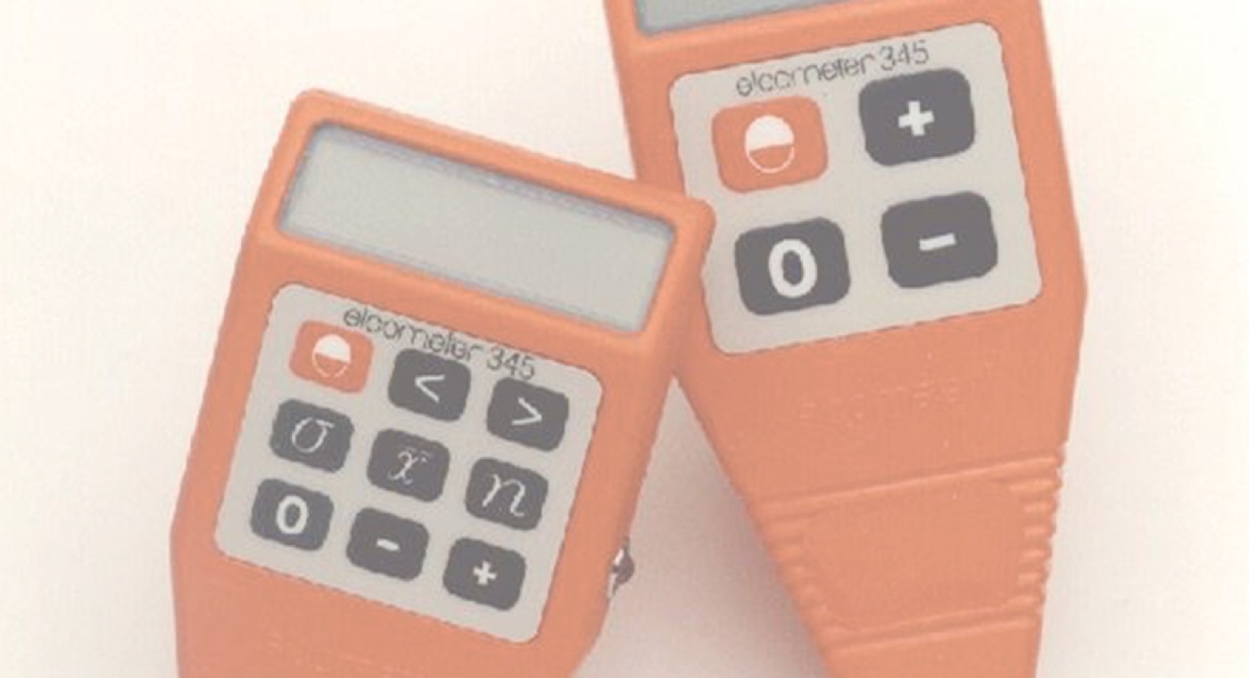 Two Elcometer 345 handheld coating thickness gauges