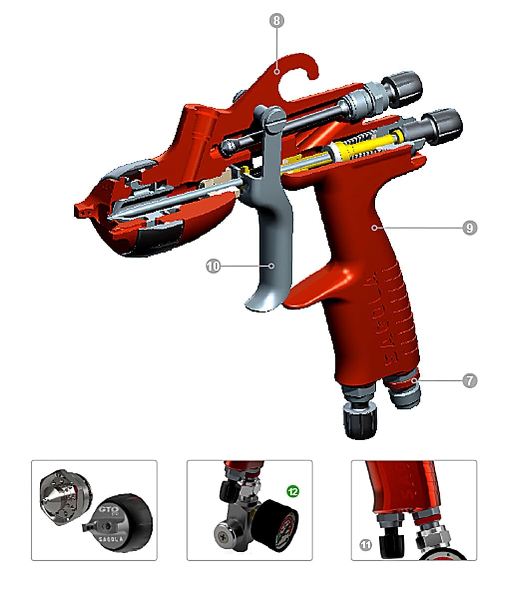 Sagola 3300 GTO Gravity Spray Gun