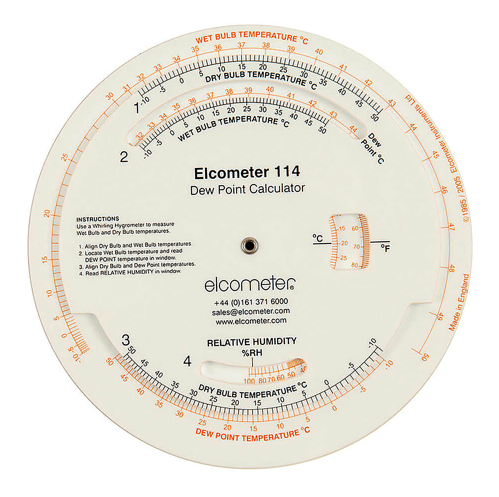Elcometer 114 Dewpoint Calculator