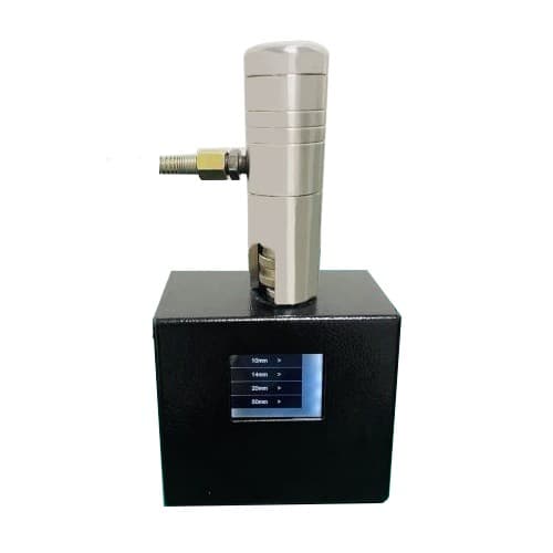 BEVS 2201 ATV Adhesion Tester Verifier with a pull-off actuator mounted on its black load cell housing and touch screen