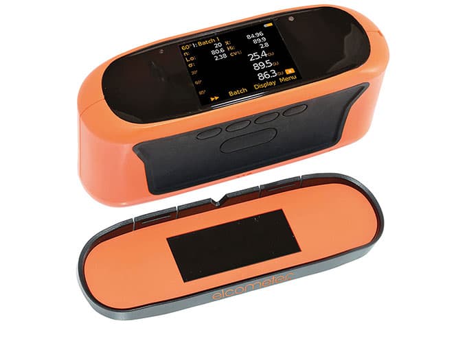 Elcometer 480 Gloss Meter with its protective cap removed